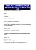 Axelos ITIL 4 Foundations Practice Questions with correct answers 100&percnt; 2026