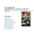 Test Bank for Pathophysiology&colon; A Practical Approach by Lachel Story &vert; Complete Chapter Questions with Verified Answers