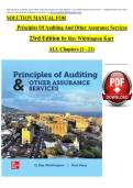 PRINCIPLES OF AUDITING AND OTHER ASSURANCE SERVICES &lpar;23RD EDITION&rpar; &ndash; RAY WHITTINGTON & KURT PANY &ndash; COMPREHENSIVE SOLUTION MANUAL AND CHAPTER ANSWERS &lpar;CHAPTERS 1&ndash;21&rpar; 