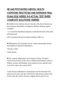 NR 668 PSYCHIATRIC-MENTAL HEALTH CAPSTONE PRACTICUM AND INTENSIVE FINAL EXAM 2026 WEEKS 5-8 ACTUAL TEST PAPER COMPLETE SOLUTIONS VERIFIED