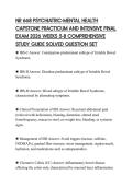 NR 668 PSYCHIATRIC-MENTAL HEALTH CAPSTONE PRACTICUM AND INTENSIVE FINAL EXAM 2026 WEEKS 5-8 COMPREHENSIVE STUDY GUIDE SOLVED QUESTION SET