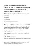 NR 668 PSYCHIATRIC-MENTAL HEALTH CAPSTONE PRACTICUM AND INTENSIVE FINAL EXAM 2026 WEEKS 5-8 FINAL REVIEW BUNDLED SOLUTION PACKAGE