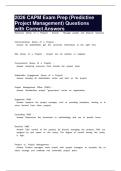 2026 CAPM Exam Prep &lpar;Predictive Project Management&rpar; Questions  with Correct Answers