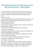 VITA Certification Exam &ndash; 2026&sol;2027 &vert; Study questions with 100&percnt; verified answers &lpar;latest updated&rpar;