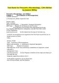 Test Bank for Prescott&rsquo;s Microbiology&comma; 12th Edition by Joanne Willey &vert; Complete Chapter Questions with Verified Answers