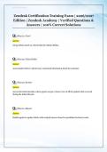 Zendesk Certification Training Exam &vert; 2026&sol;2027  Edition &vert; Zendesk Academy &vert; Verified Questions &  Answers &vert; 100&percnt; Correct Solutions