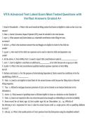 VITA Advanced Test &ndash; 2026&sol;2027 &vert; Most tested questions with verified answers &lpar;A&plus; graded&rpar;