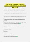 PTA510 Wk9 Law Exam UPDATED  ACTUAL QUESTIONS AND CORRECT  ANSWERS