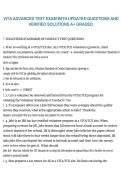 VITA Advanced Test Exam &ndash; 2026&sol;2027 &vert; Updated questions with verified solutions &lpar;A&plus; graded&rpar;
