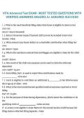 VITA Advanced Test Exam &ndash; 2026&sol;2027 &vert; Most tested questions with verified answers &lpar;A&plus; graded&comma; assured success&rpar;