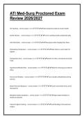 ATI Med-Surg Proctored Exam Review 2026&sol;2027&colon; Complete Study Guide