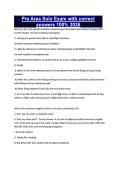 Pre Area Solo Exam with correct answers 100&percnt; 2026