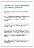California DPR Pesticide Safety Information Series A questions with answers&period;