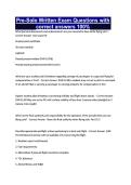 Pre-Solo Written Exam Questions with correct answers 100&percnt;