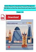 Solution Manual for International Financial Management 10th Edition by Eun&comma; Resnick & Chuluun &vert; Complete Chapter 1-21 Solutions