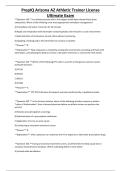 PrepIQ Arizona AZ Athletic Trainer License Ultimate Exam 