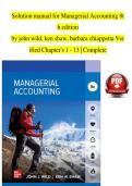 Solution Manual for Managerial Accounting 18th Edition by Garrison&comma; Noreen & Brewer &vert; Verified Chapters 1-16 &vert; Instant Download