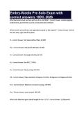 Embry-Riddle Pre Solo Exam with correct answers 100&percnt; 2026