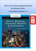 Solution Manual for Money&comma; Banking&comma; Financial Markets & Institutions 2nd Edition Brandl &vert; Complete Solutions