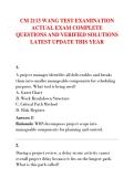 CM 2113 WANG TEST EXAMINATION  ACTUAL EXAM COMPLETE  QUESTIONS AND VERIFIED SOLUTIONS  LATEST UPDATE THIS YEAR