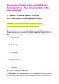Essentials of Pediatric Nursing 5th Edition Exam Questions &ndash; Kyle & Carman &lpar;Ch&period; 1&ndash;29&rpar; with Rationales