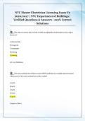 NYC Master Electrician Licensing Exam V2  2026&sol;2027 &vert; NYC Department of Buildings &vert;  Verified Questions & Answers &vert; 100&percnt; Correct  Solutions