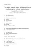 Test Bank for Corporate Finance 6th Canadian Edition by Jonathan Berk & Peter DeMarzo &vert; Exam Questions & Answers