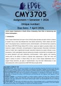 CMY3705 Assignment 1 &lpar;ANSWERS&rpar; Semester 1 2026 - DISTINCTION GUARANTEED
