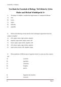 Test Bank for Essentials of Biology 7th Edition by Sylvia Mader & Michael Windelspecht &vert; Exam Questions & Answers