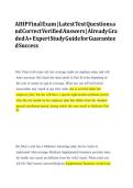 AHIP Final Exam&colon; Complete Questions & Answers &vert; Rated A&plus; Verified Study Guide