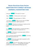 Master Electrician Exam Review  QUESTIONS WITH CORRECT DETAILED  ANSWERS &vert;&vert; GUARANTEED PASS 