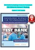 Test Bank for Radiologic Science for Technologists 12th Edition by Bushong &vert; Exam Questions & Answers