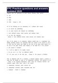 FPC Practice questions and answers updated 2026