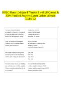 BOLC Phase 1 Module F Version 1 with all Correct & 100&percnt; Verified Answers &vert;Latest Update &vert;Already Graded A&plus;