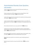 Gastrointestinal Disorders Exam Questions  and answers 