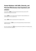 Human Relations&colon; Soft Skills&comma; Diversity&comma; and  Personal Effectiveness Exam Questions and  answers 