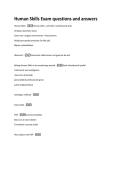 Human Skills Exam questions and answers 
