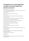 ICT Applications&comma; 21st Century Digital Skills&comma;  and Modern Instructional Models Exam  Questions and answers 