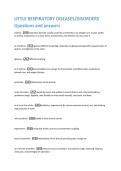 LITTLE RESPIRATORY DISEASES&sol;DISORDERS  Questions and answers 