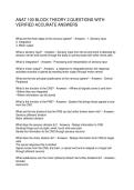 ANAT 100 BLOCK THEORY 2 QUESTIONS WITH VERIFIED ACCURATE ANSWERS