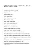 ANAT 100- BLOCK THEORY EVALUATION 1 VERIFIED ACCURATE STUDY GUIDE