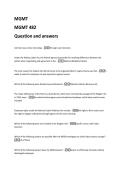 MGMT 482  Question and answers 