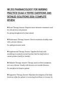 NR 293 PHARMACOLOGY FOR NURSING PRACTICE EXAM 4 TESTED QUESTIONS AND DETAILED SOLUTIONS 2026 COMPLETE REVIEW