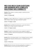 MED GAS MOCK EXAM QUESTIONS AND ANSWERS WITH COMPLETE SOLUTIONS 100&percnt; CORRECT&excl;&excl;&excl;