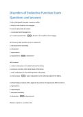 Disorders of Endocrine Function Exam  Questions and answers 
