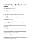 Emotional Intelligence Exam Questions and  answers 