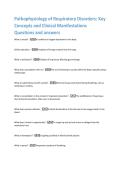 Pathophysiology of Respiratory Disorders&colon; Key  Concepts and Clinical Manifestations  Questions and answers 