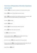 Overview of Respiratory Disorders Questions  and answers 
