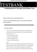 TESTBANK   Fundamentals of Nursing 2nd Edition Yoos