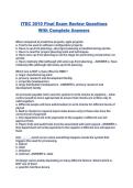 ITEC 3010 Final Exam Review Questions With Complete Answers